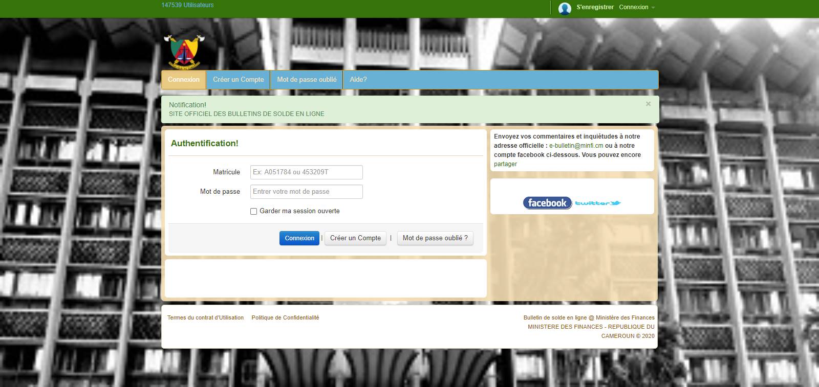 How to Register To Download a Payslip (Bulletin De Solde) in Cameroon For Free