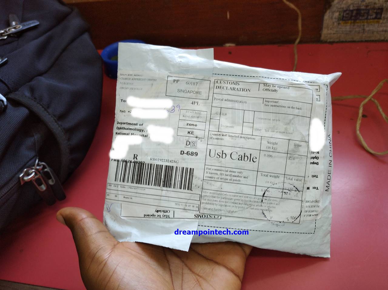 Package of magnetic cables received for the review