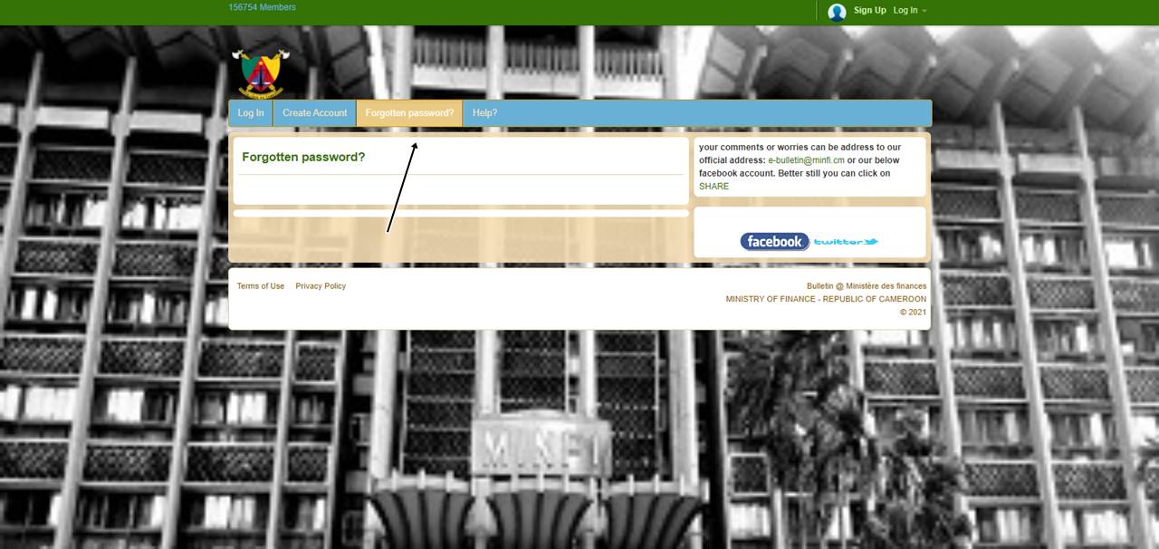 Click on the 'forgot password' link.