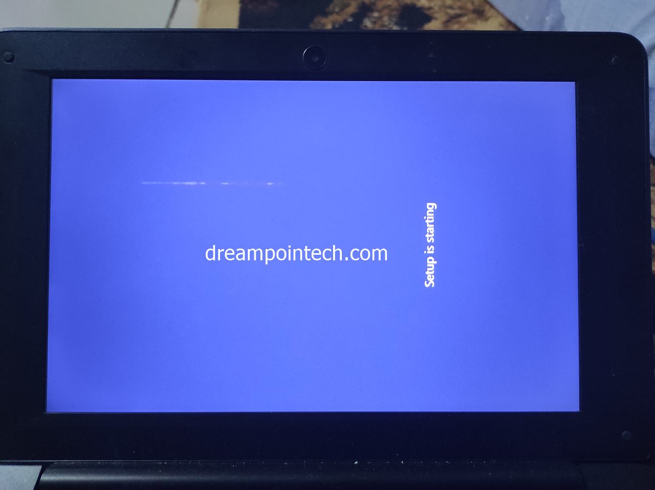 L'écran suivant vous indiquera que Windows démarre