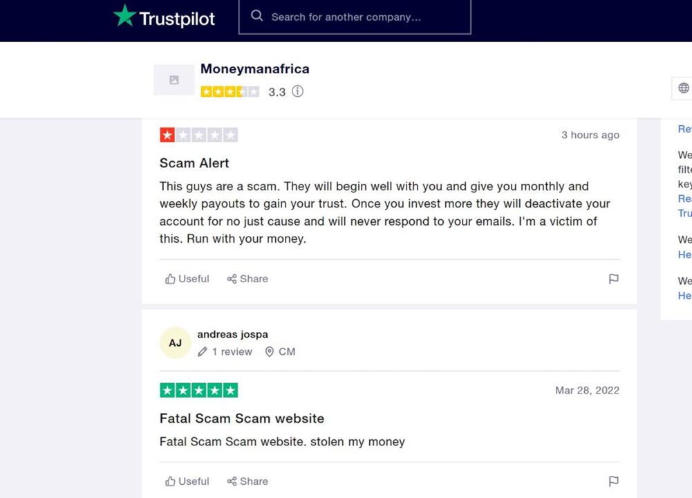 MoneyMan Cameroun est-il légitime ou frauduleux? (Avis)