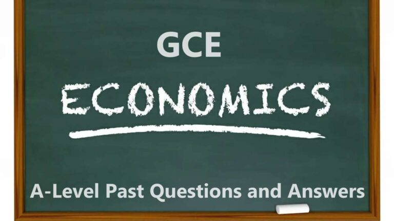 GCE A-Level Economics Past Questions and Answers