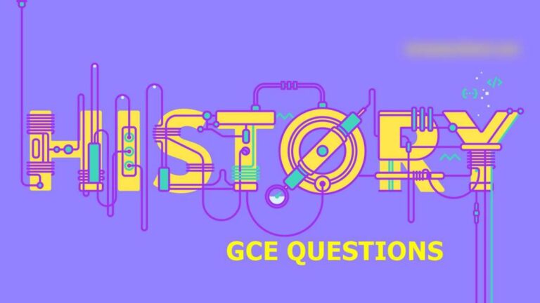 O level GCE questions for history