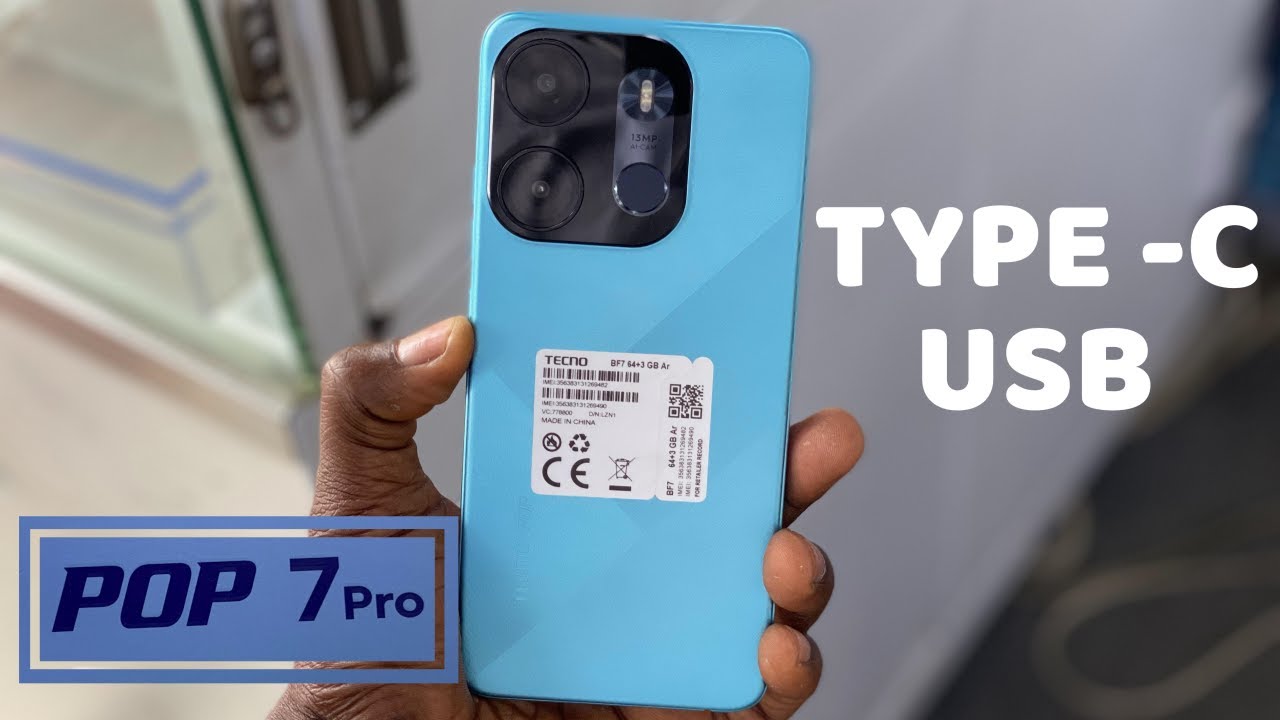 Tecno Pop 7 Pro Front View and Display