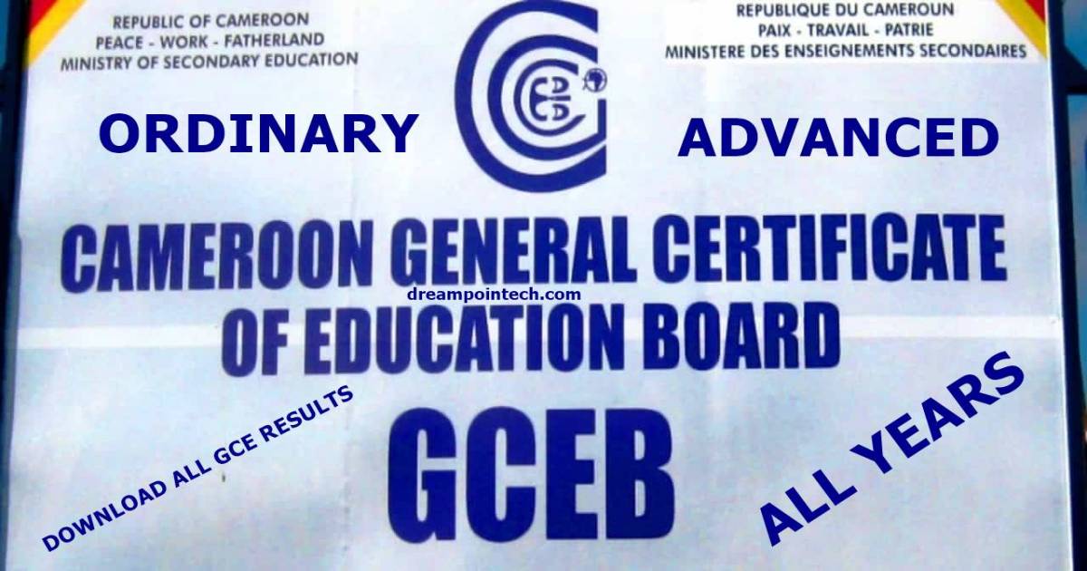 Cameroon GCE Board Results PDF For All Years
